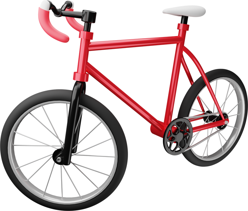 Bycicle 3d icon illustration